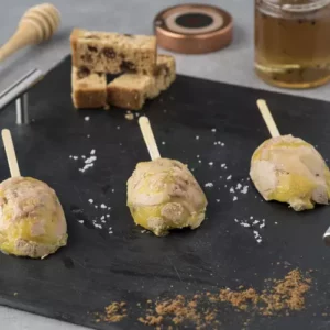 sucettes de miel à la truffe et pains d'épice