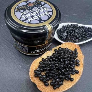 perles de truffe noire pour apéritif sur toast ou noix de saint Jacques