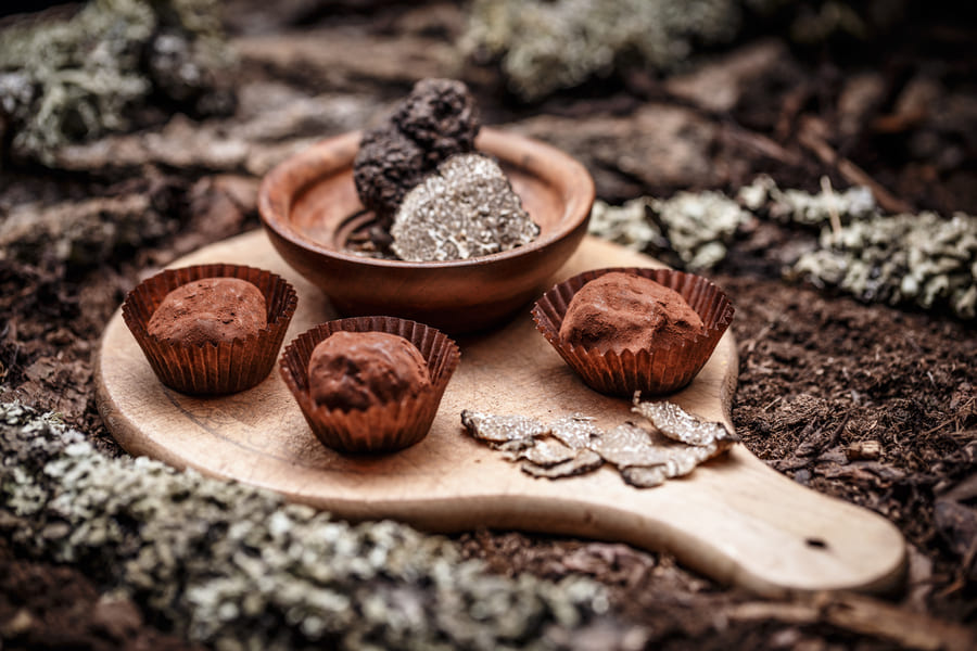 accords truffe et chocolat idée de recette avec le truffe de la rabasse de l'enclave